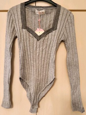 Karavan Charlie Body grey new ribbed knitted bodysuit