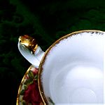 Ζευγάρι φλιτζάνια του καφέ 4 τμ Royal Albert "old country roses" bone china England 1962-1973