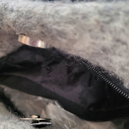 Handbag Italian design used, 80% wool, black and gray