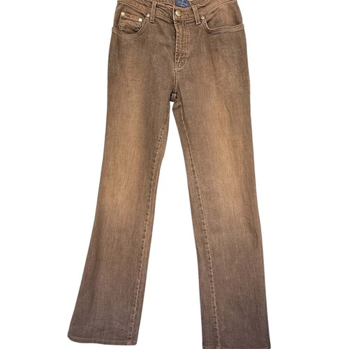 Trussardi vintage women's jeans, size S, brown