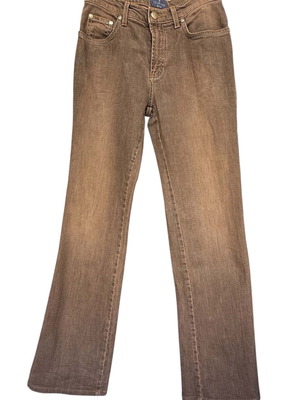 Trussardi vintage women's jeans, size S, brown