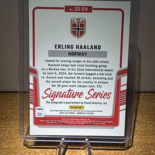 2024-25 Panini Donruss Soccer Erling Haaland Auto Card New