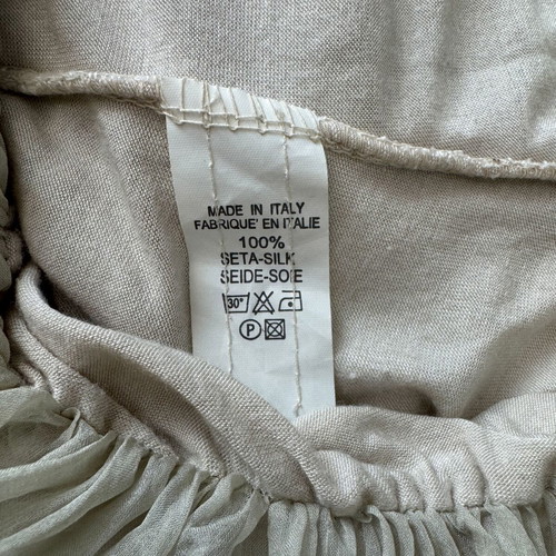 Silk sleeveless blouse used, one size, beige