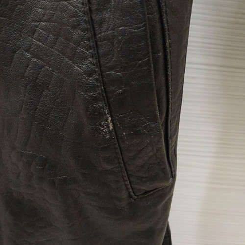 Long black leather jacket size S like new, TIMBER LEATHER
