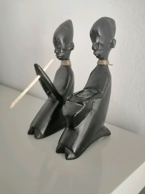 Ξυλόγλυπτες φιγούρες μεταχειρισμένες από έβενο της Κένυας, σετ 2