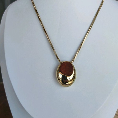 Steel necklace new, gold and silver color