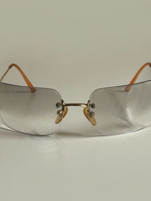 Γυαλιά ηλίου Chanel 4017-D rimless vintage με γκρι όμπρε φακούς και χρυσό σκελετό σαν καινούργια