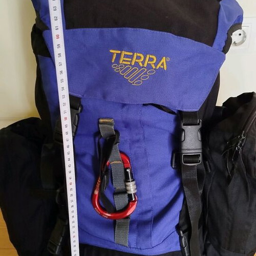 Terra Vermont 75L trekking backpack used for hiking and mountaineering