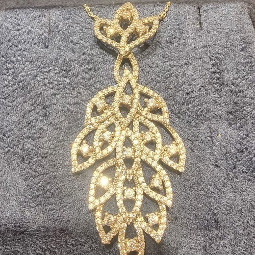Silver 925 necklace with zircon stones