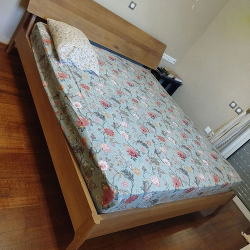 Intenri Oak Double Bed used with 4-year-old firm mattress 180x200