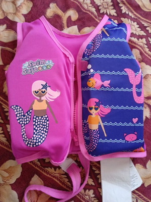 Swim vest mermaid for 11-18 kg, like new, pink