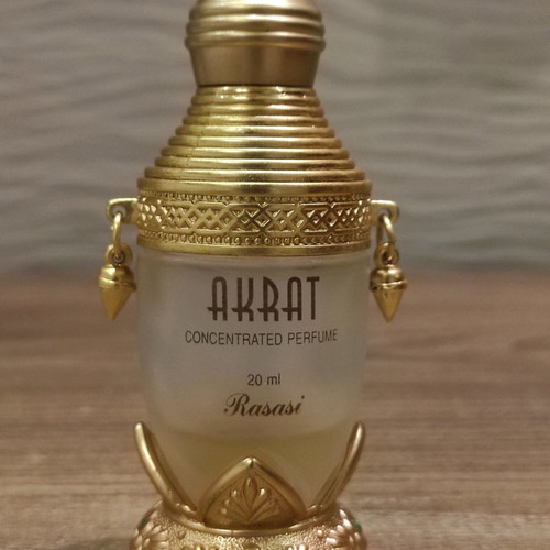 Rasasi Akrat perfume oil used, 20ml, oriental floral scent