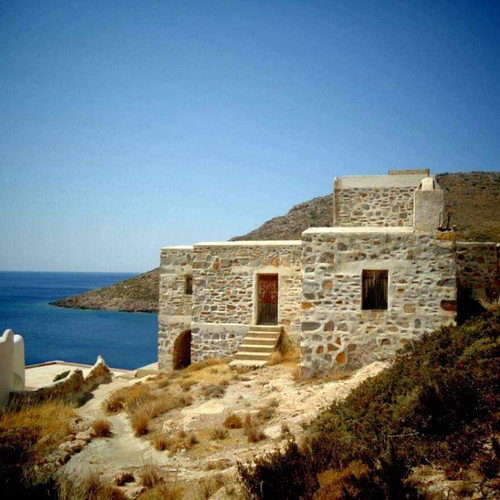 Stone Detached House in Sikinos Cyclades with Sea View
