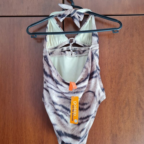 Gossip one-piece swimsuit new, medium, black and brown