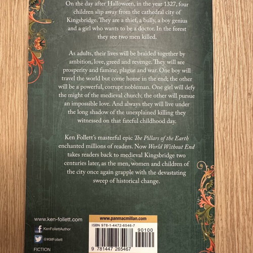 World Without End hardcover by Ken Follett like new, English
