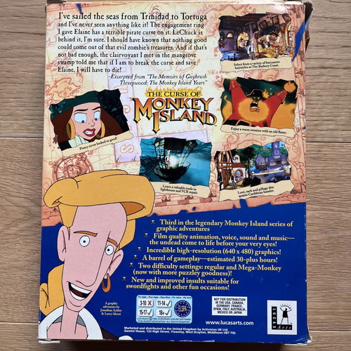 The Curse of Monkey Island PC game used, adventure
