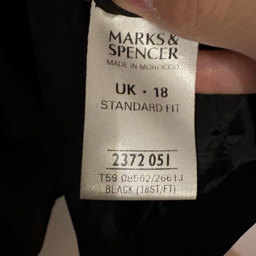 Marks & Spencer jacket size 18 UK black like new