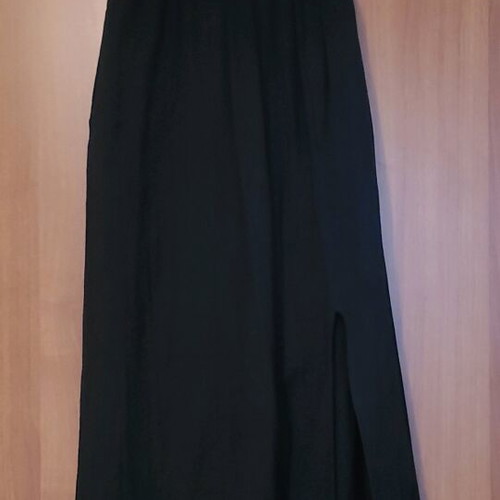 Disturbia Maxi Summer Skirt New Black Embroidered Cotton