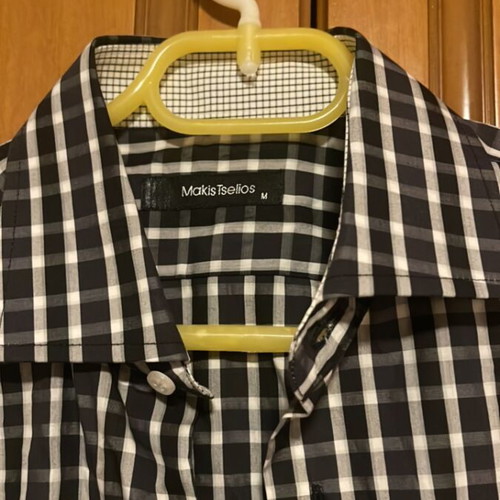 Makis Tselios medium regular fit shirt like new, black and white
