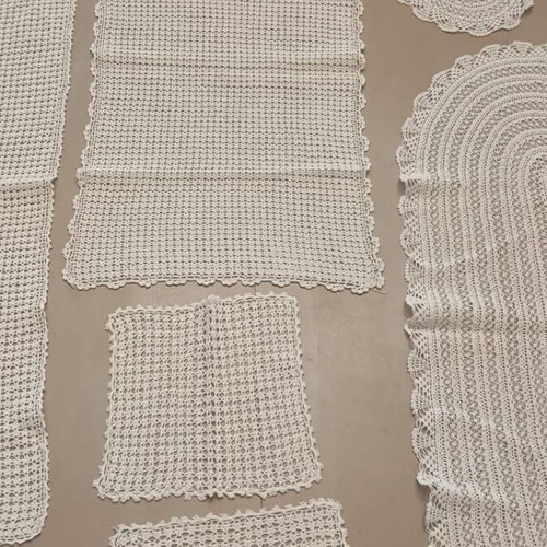 Set of coasters + handmade napkins