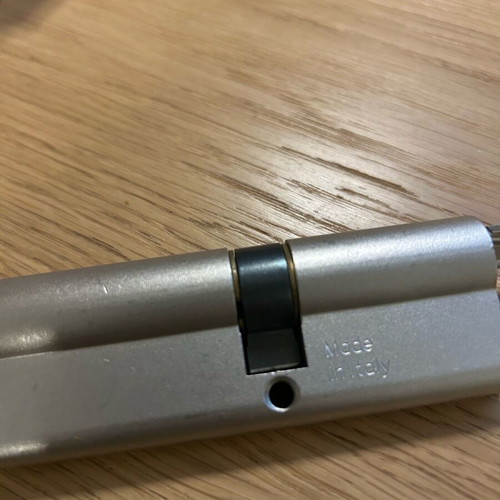 Brass cylinder ISEO F5 with key new, length 10 cm