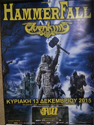 Hammerfall concert poster like new, 68cm x 48cm