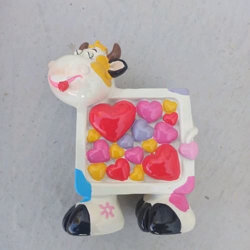Children's cow piggy bank like new