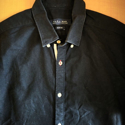 ZARA Man Slim Fit shirt M like new, dark blue