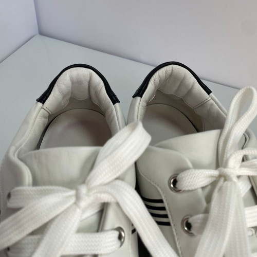 Hermes leather sneakers used, size 40, white