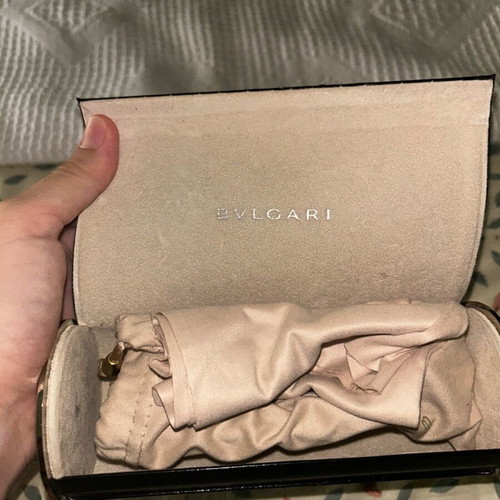 Bvlgari glasses like new with leather case vintage brown