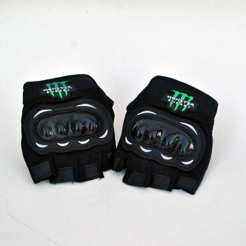 Half Racing gloves with carbon fiber knuckle protection XL