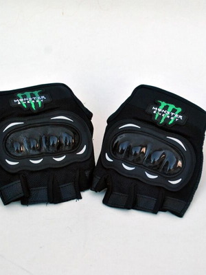Half Racing gloves with carbon fiber knuckle protection XL