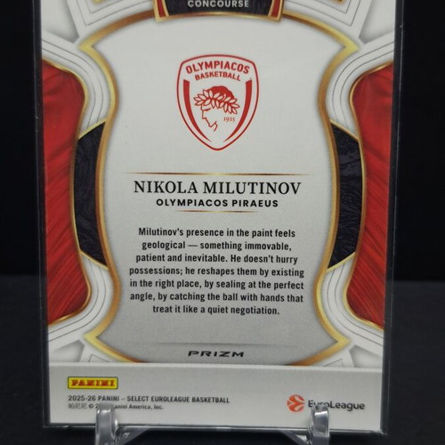 Select Euroleague 2025-26 Nikola Milutinov Silver Olympiakos card