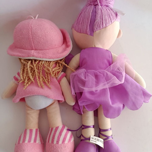 Cloth dolls like new, set of 2, 40 and 30 cm