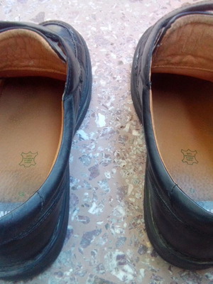 Leather shoes used, size 43, black