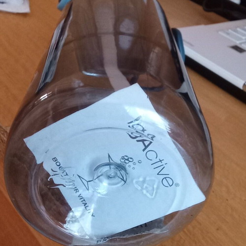 Training water bottle gray, height 22 cm