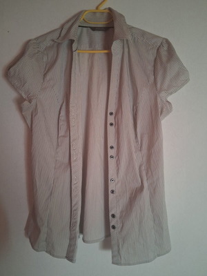 Women's summer shirt like new, black and white, size L