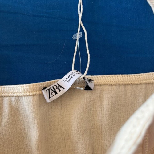 Zara bodysuit new, beige, viscose/elastane, size S