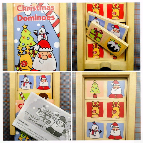Christmas Dominoes ELC new wooden board game