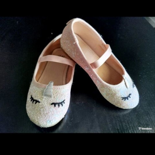 H&M Unicorn Ballerina Shoes Size 26 Like New, Multicolor