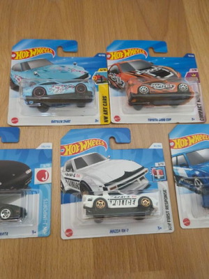 Hot Wheels 5-piece set new diecast model cars Honda, Mazda, Toyota