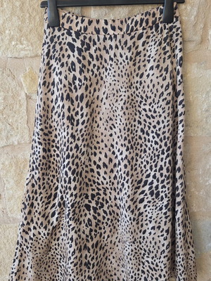 Mango women's leopard print midi skirt