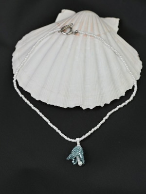 Necklace Prolet with Blue Flower Made to Order