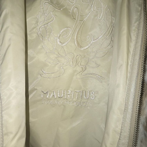 Αληθινή γούνα double face Mauritius σαν καινούργιο, μπεζ μπουφάν