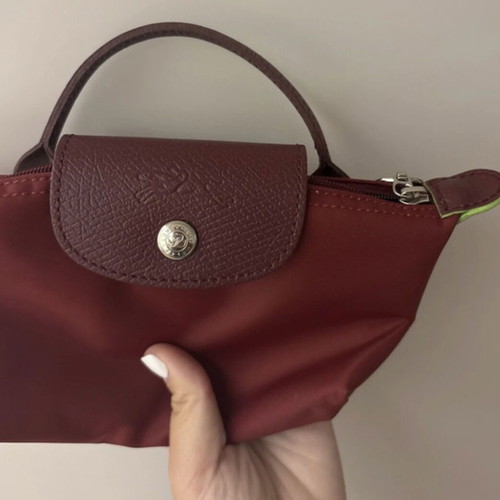Longchamp mini crossbody bag, dark red