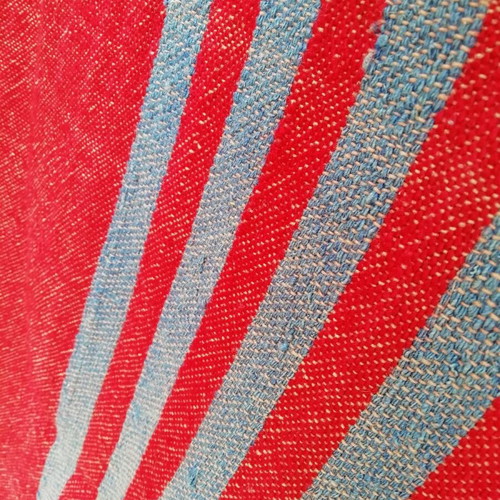 Woolen Loom-Woven Textile like new, 140x188 cm