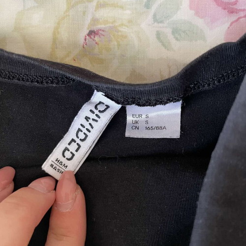 Crop bandeau H&M black like new, size S