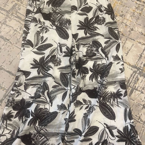 Mango women's summer pants with wide legs and Hawaiian print XL like new
