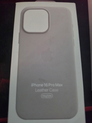 Apple Leather Case iPhone 16 Pro Max Grey MagSafe