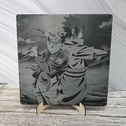 Engraved volcanic tile Sasuke and Naruto new